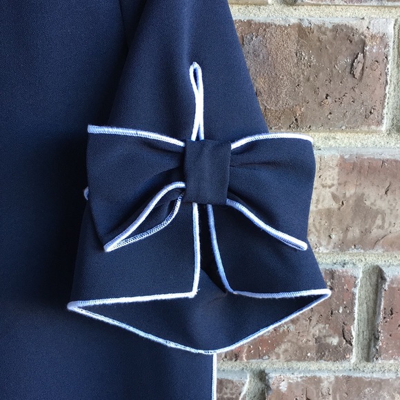 NWT Zara Navy Shift Dress - Picture 7 of 8